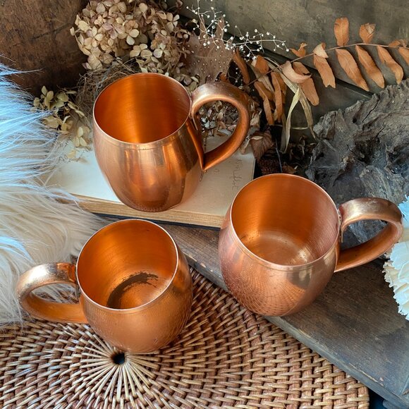 3 West Bend Copper Moscow Mule Mugs Cups Made in USA - Picture 3 of 5